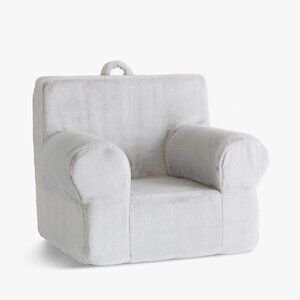 POTTERY BARN KIDS Gray Faux Fur Anywhere Chair Slipcover Only